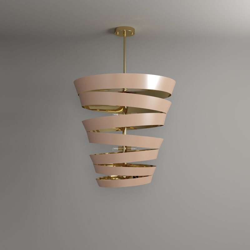 Luxury Bilbao Brass Pendant Lamp 100x154 cm - brass modern chandelier