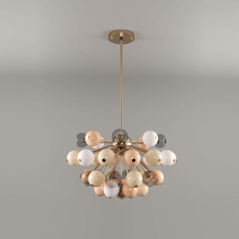 Lampa sufitowa Berries od Creativemary mosiądz i szklane kule