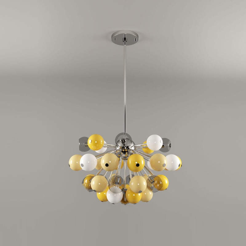 Lampa sufitowa Berries od Creativemary mosiądz i szklane kule