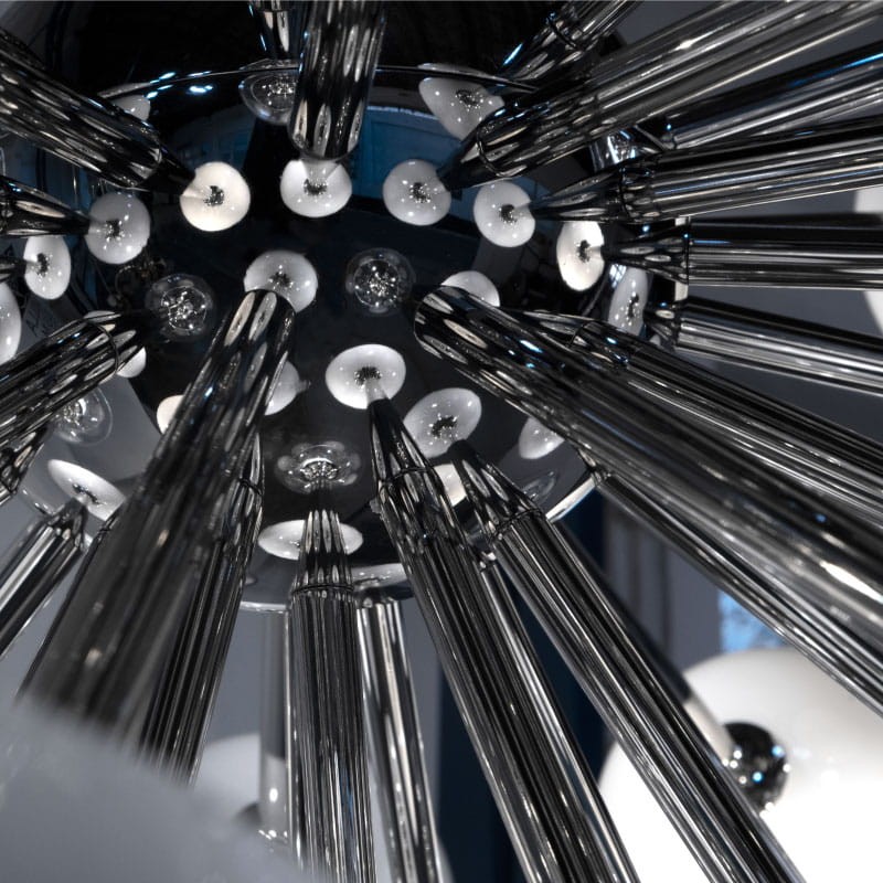 Lampa sufitowa Berries od Creativemary mosiądz i szklane kule