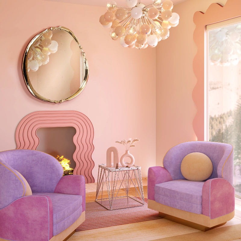 Lampa sufitowa Berries od Creativemary mosiądz i szklane kule