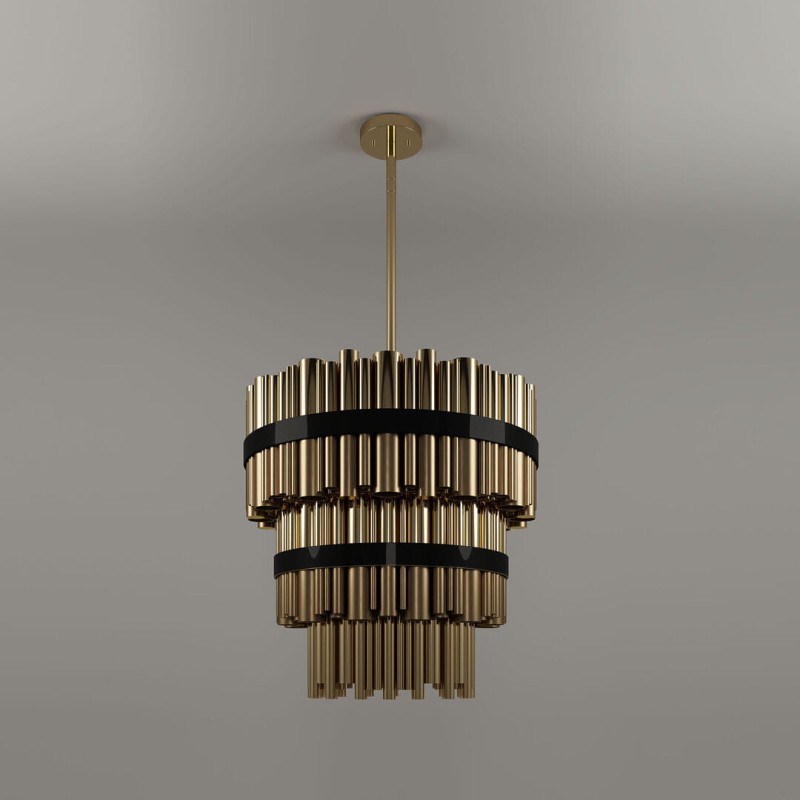 Żyrandol Granville od Creativemary mosiądz 150 cm