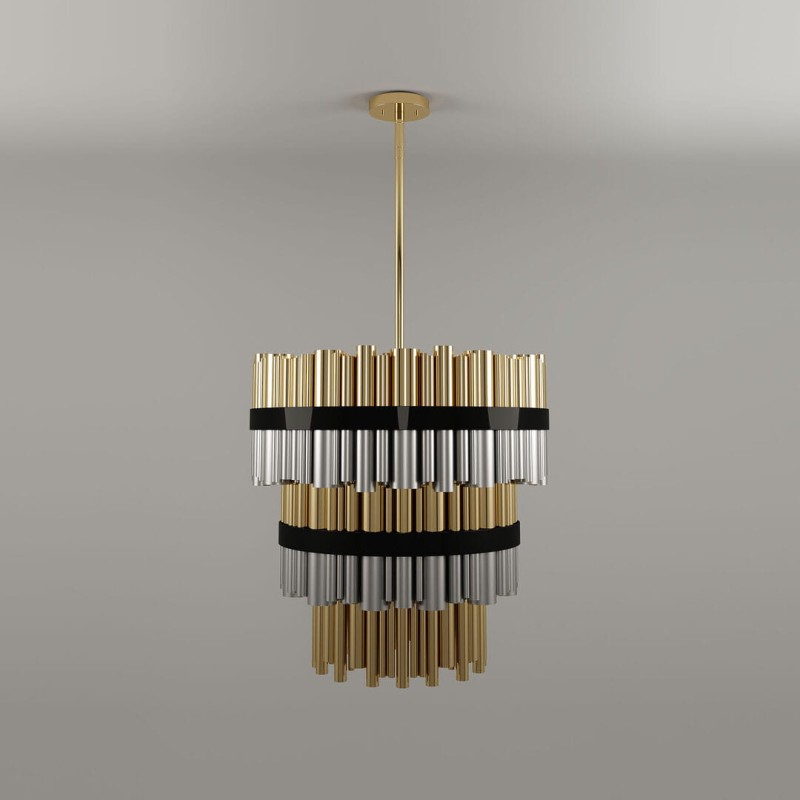 Żyrandol Granville od Creativemary mosiądz 150 cm