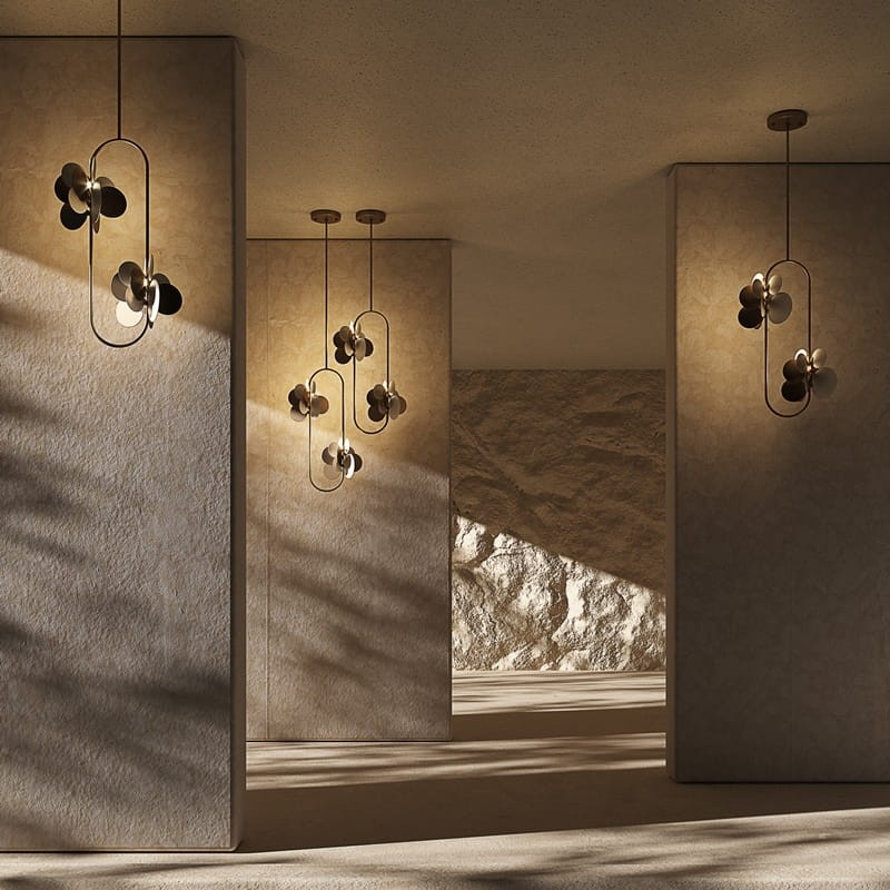 Lampa sufitowa Hera Nature od Creativemary 200 cm mosiądz