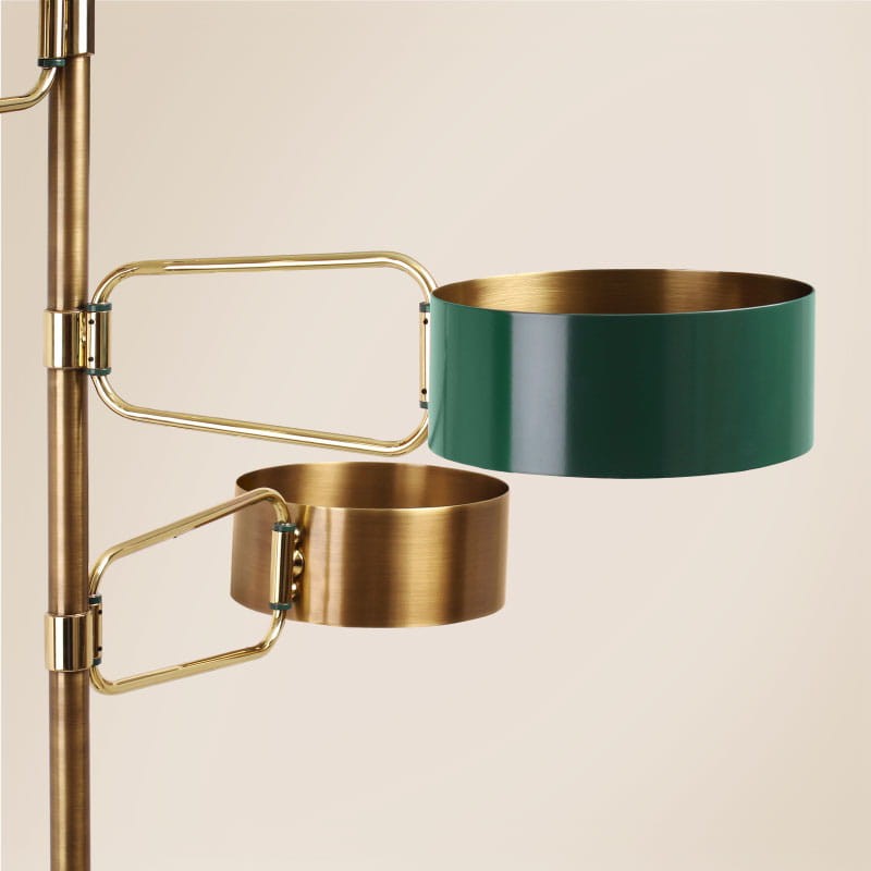 Lampa podłogowa Brompton 160 cm mosiądz podstawa marmur