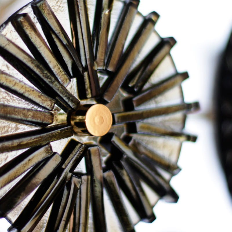 Lampa sufitowa Dandelion od Creativemary mosiądz przydymione szkło