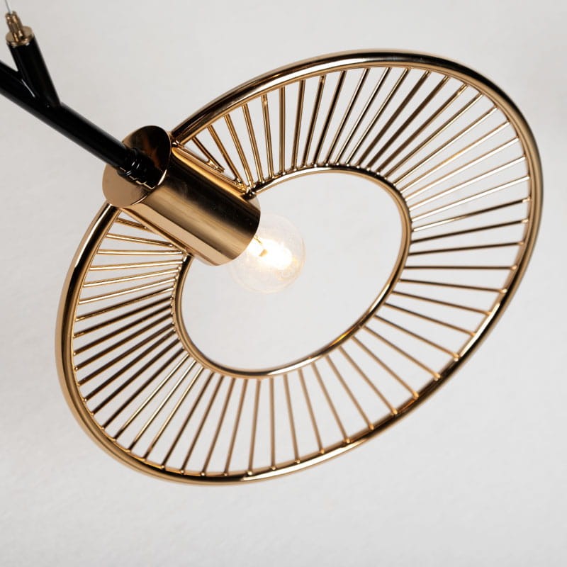 Lampa sufitowa Melrose od Creativemary mosiądz aluminium złota