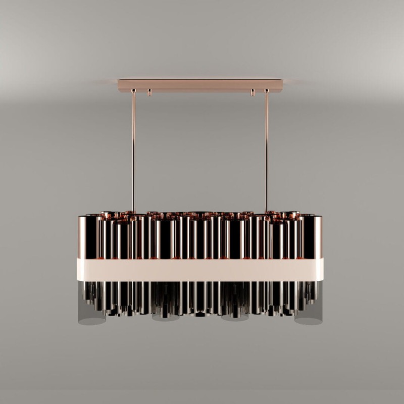 Lampa sufitowa Granville od Creativemary 80 cm mosiądz szkło