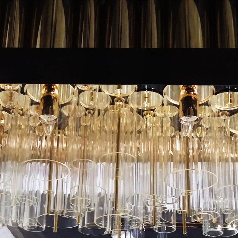 Lampa sufitowa Granville od Creativemary 80 cm mosiądz szkło