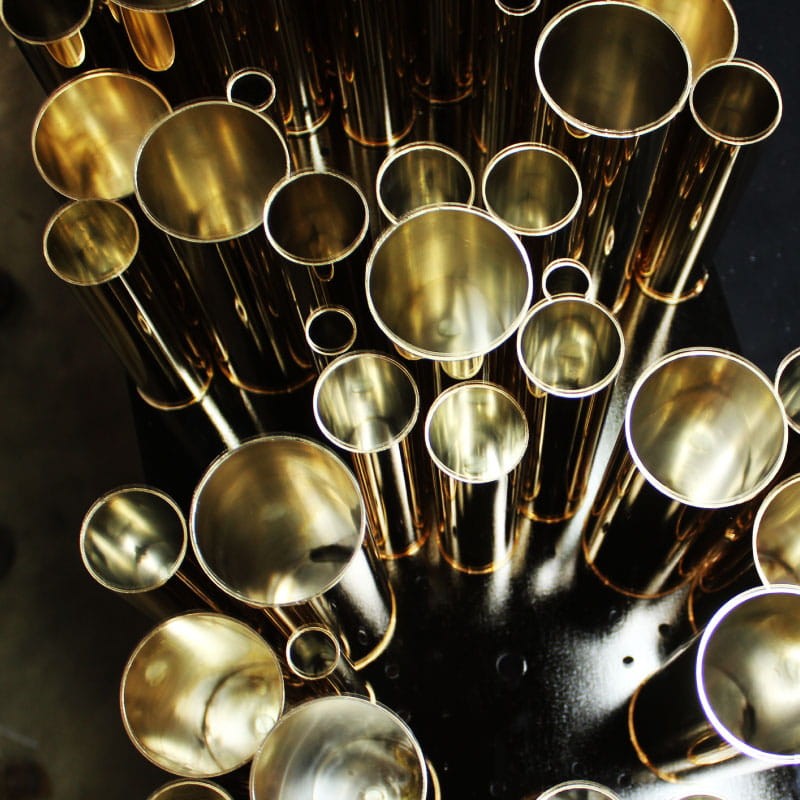 Lampa sufitowa Granville od Creativemary 80 cm mosiądz szkło