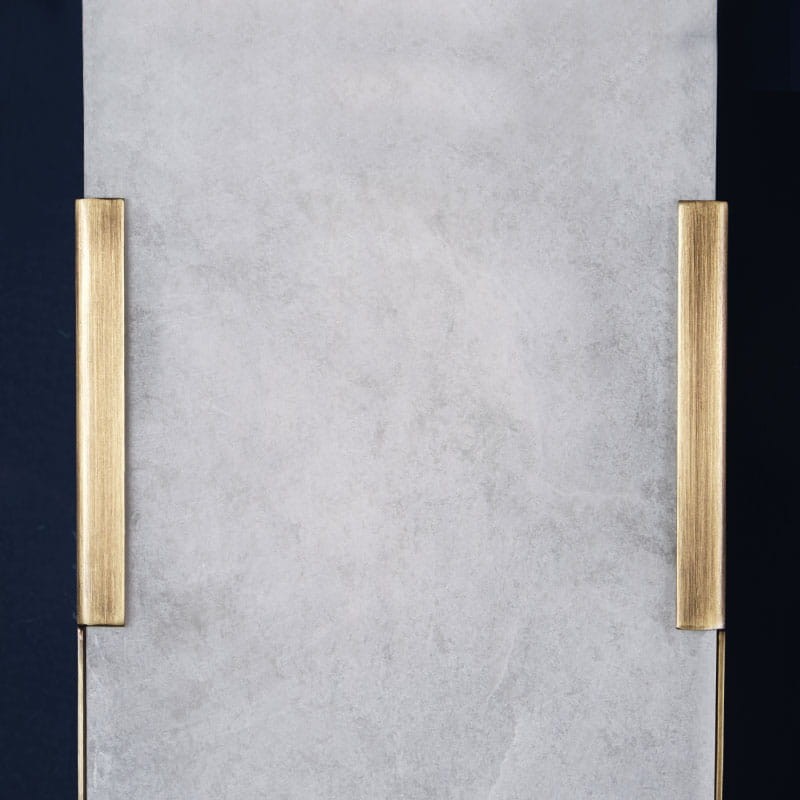 Lampa ścienna kinkiet Dahlia 50 cm od Creativemary alabaster mosiądz