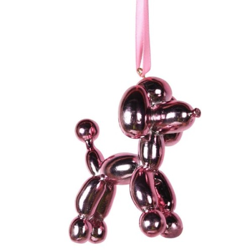 Bombki Pink Balloon 10 cm bombki 6 sztuk różowy balonowy pies