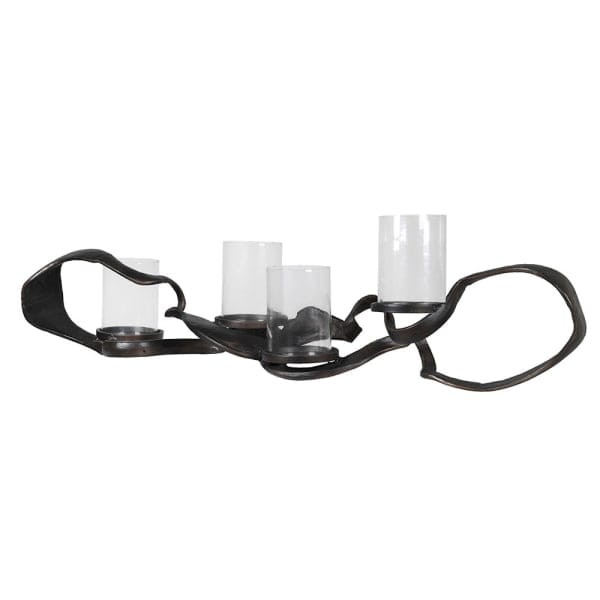 Nowoczesny świecznik Knot 136 cm abstrakcyjna dekoracja aluminium