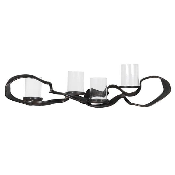 Nowoczesny świecznik Knot 136 cm abstrakcyjna dekoracja aluminium