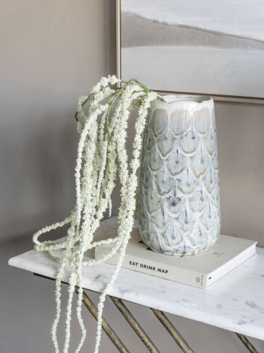 Wazon ceramiczny Linton 23 cm w odcieniach szarości i błękitu
