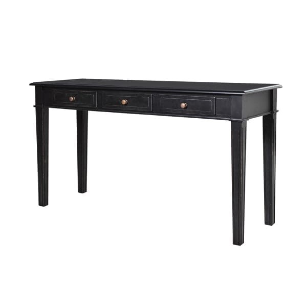Czarna konsola Minor Black Subtle z trzema szufladami