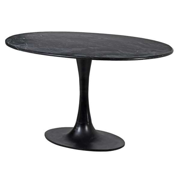 Stół Black Marble 180 cm z czarnym marmurowym blatem