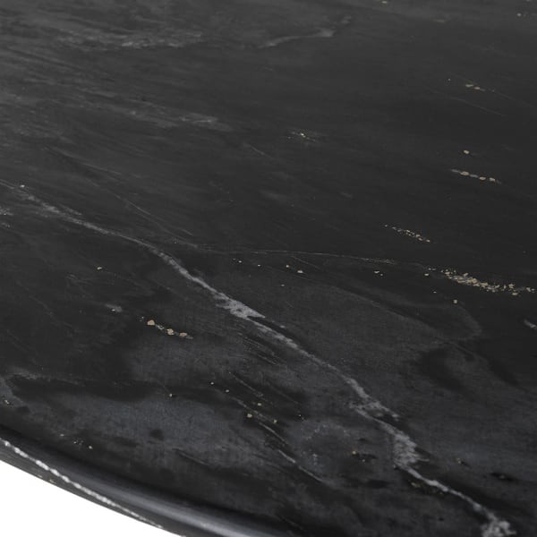 Stół do jadalni Black Marble 180 cm marmurowy owalny stół na jednej nodze