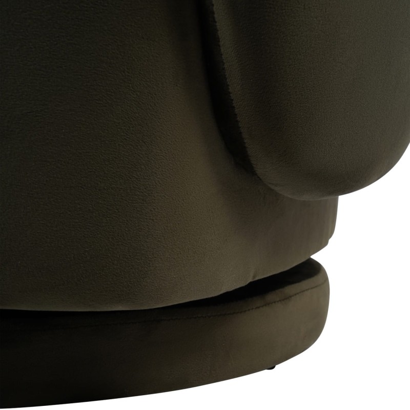 Fotel obrotowy velvet Ennismore Green 80 cm fotel wypoczynkowy zielony