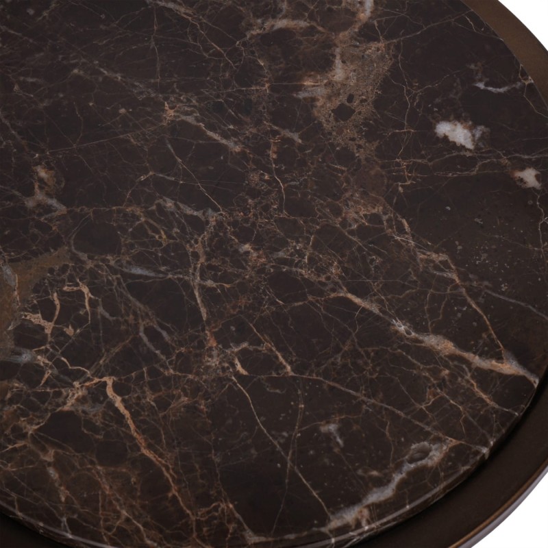 Stolik marmurowy Belgrave Brown 59 cm - marmur brązowy Emperador