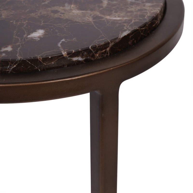 Stolik marmurowy Belgrave Brown 59 cm - marmur brązowy Emperador