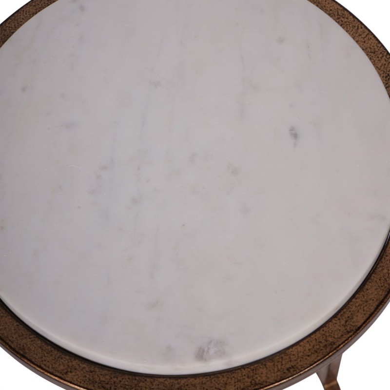 Stolik marmurowy Belgrave White 59 cm - marmur biały Banswara