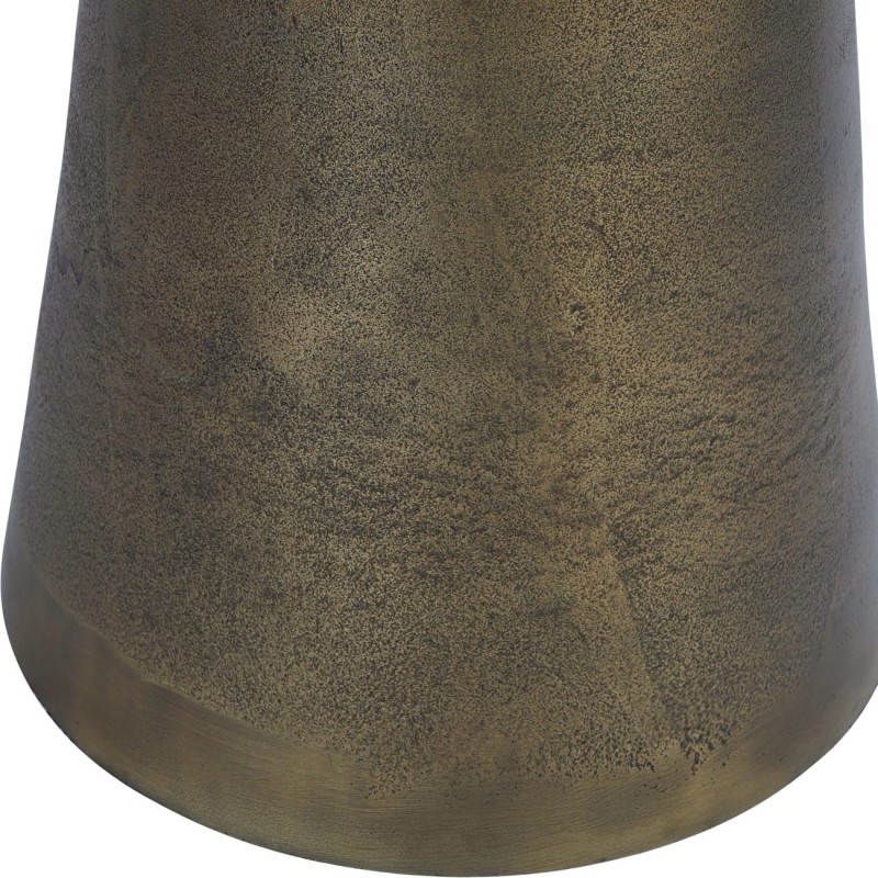 Zloty stolik boczny Camden Marble 52 cm okrągły stolik z marmurowym blatem