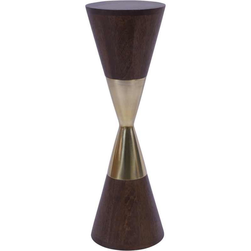 Stolik boczny Amalfi Bronze 63 cm drewno mango złote detale