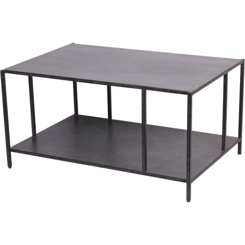 Metalowy stolik kawowy Bromley 90x60 cm czarne żelazne stoliki do salonu