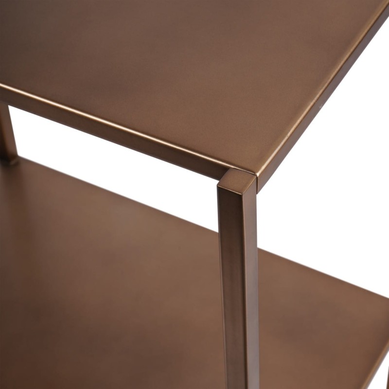 Metalowa konsola Bromley Gold 122 cm złota żelazna konsola do salonu