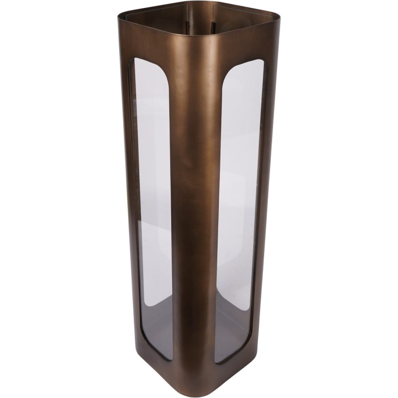 Metalowy lampion Kensington Gold 78 cm szklane panele
