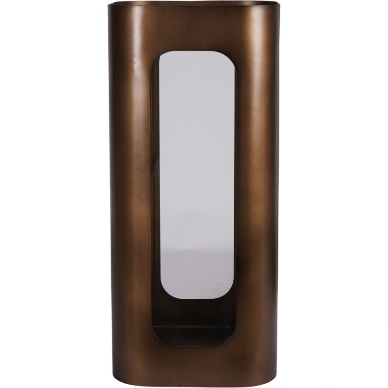 Metalowy lampion Kensington Gold 53 cm szklane panele