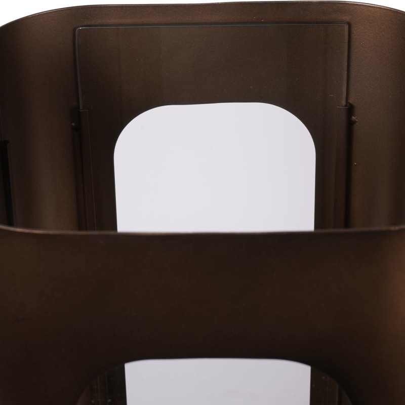 Metalowy lampion Kensington Gold 53 cm szklane panele
