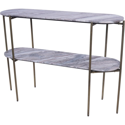 Konsola Leicester - konsola marmurowa 111 cm złote nóżki