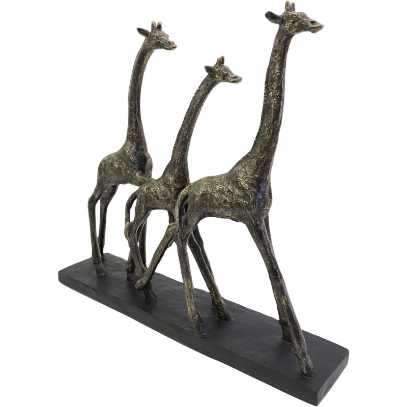 Rzeźba Giraffes Bronze w kolorze antycznego brązu