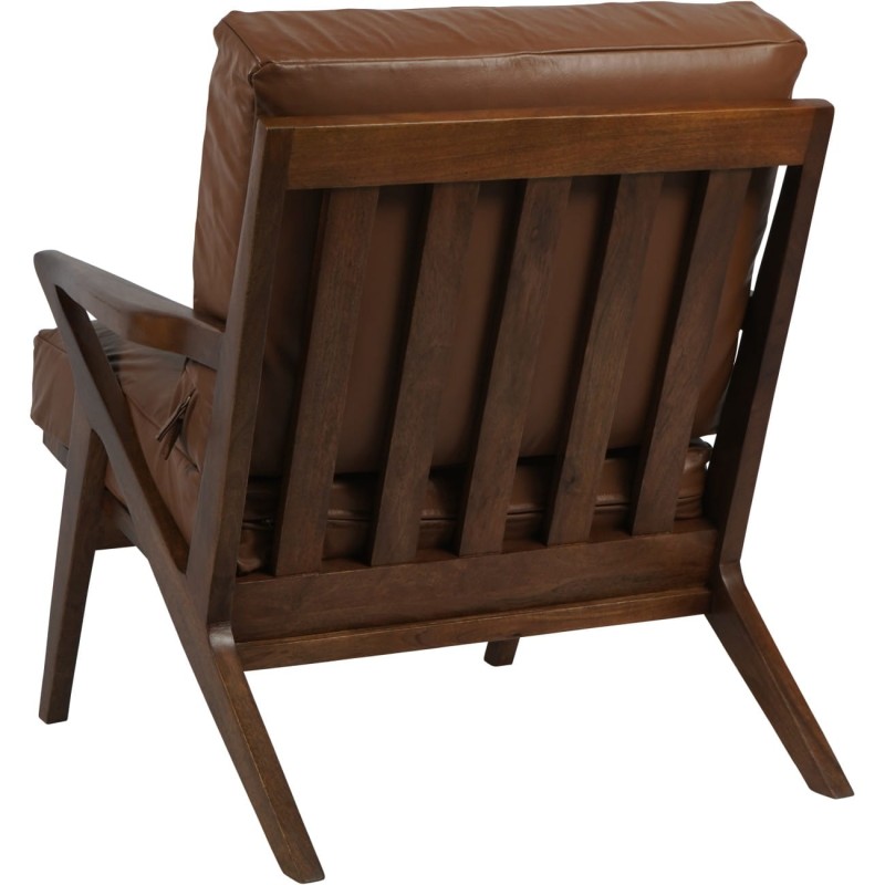 Fotel skórzany w stylu mid-century