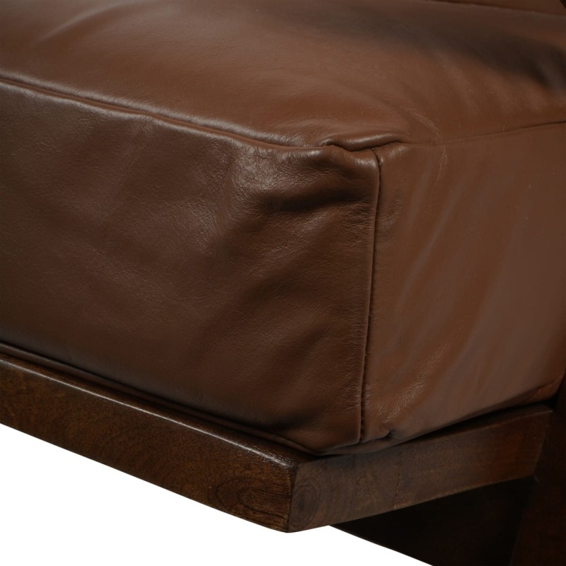 Ekskluzywny fotel skórzany brązowy pokryty wysokiej jakości skórą naturalną
