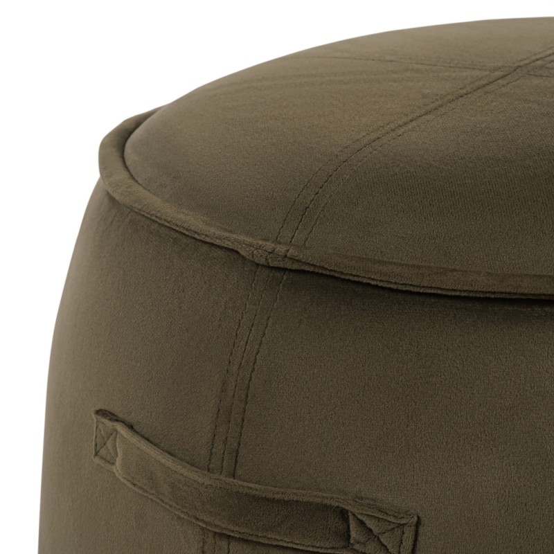 Stołek puf velvet Ennismore Green 50 cm zielony puf tapicerowany