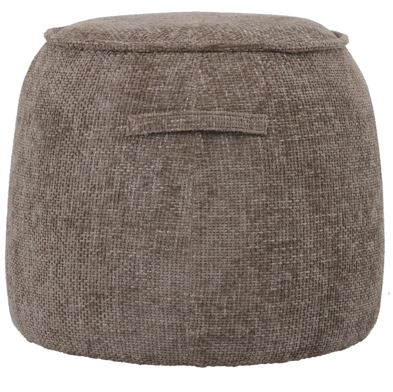 Stołek puf Ennismore 50 cm jasny brąz tkanina chenille