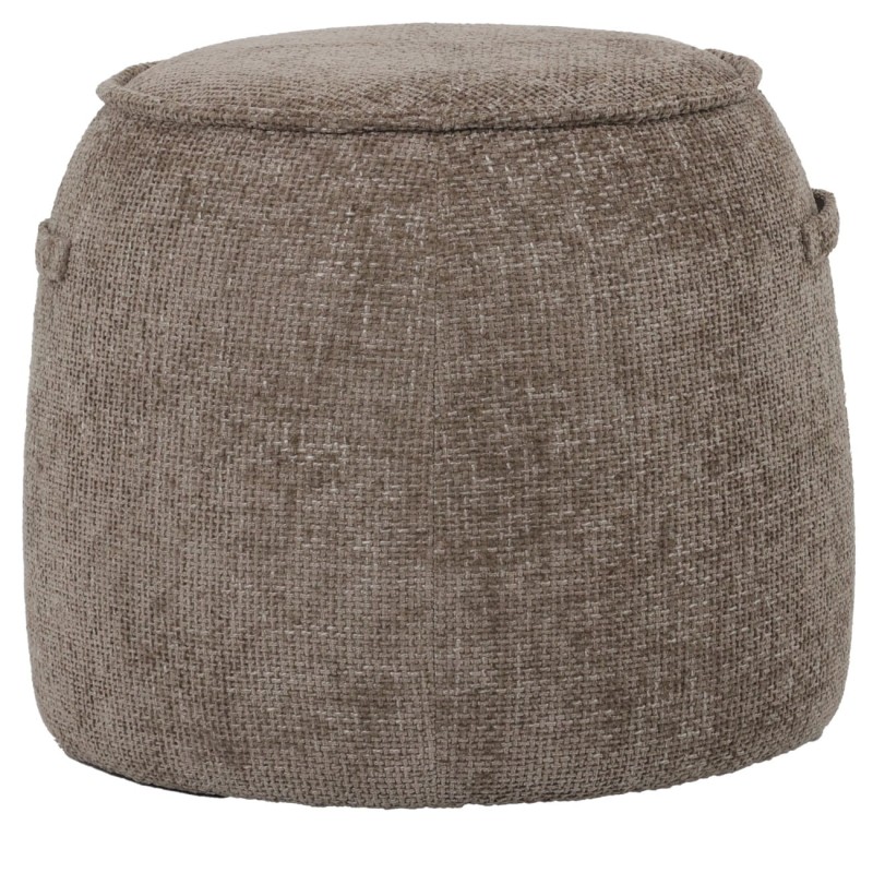 Stołek puf Ennismore 50 cm jasny brąz tkanina chenille