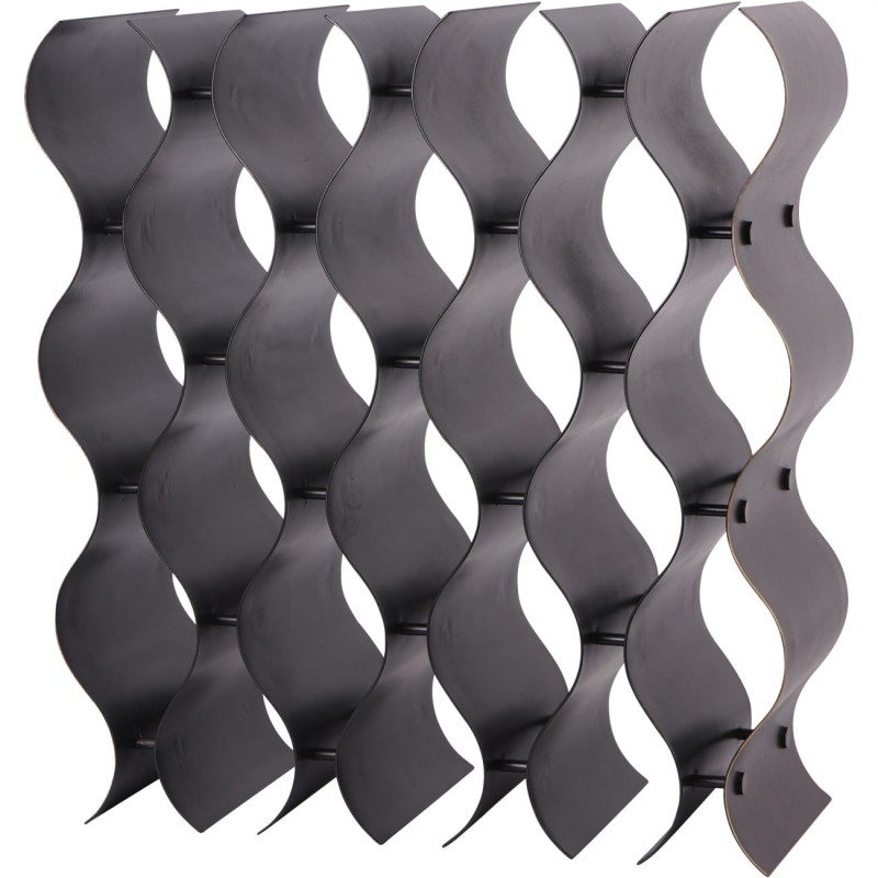Stojak na wino Chesham Bronze 18 butelek 50 cm żelazo