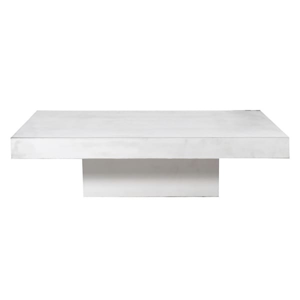 Stolik kawowy Concrete White 130x80 cm betonowa prosta konstrukcja