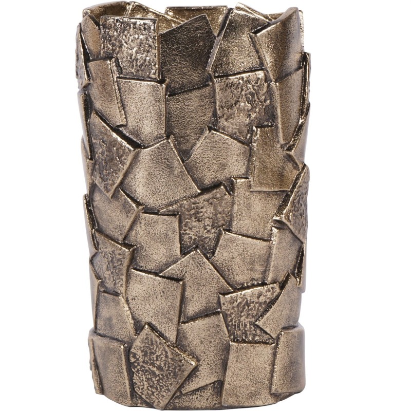 Złoty wazon Belmore S 25 cm antyczne złoto aluminium