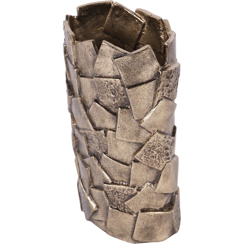 Złoty wazon Belmore S 25 cm antyczne złoto aluminium