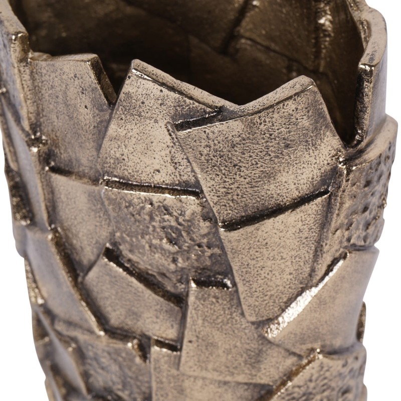 Złoty wazon Belmore S 25 cm antyczne złoto aluminium