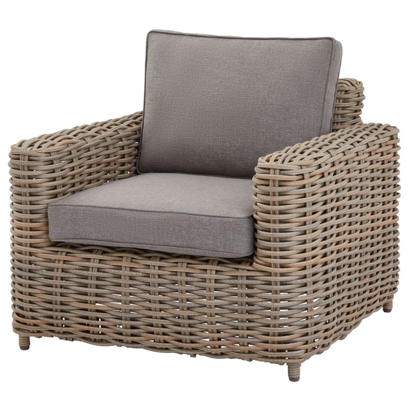 Zestaw mebli ogrodowych Bromley sofa fotele i stolik kawowy technorattan