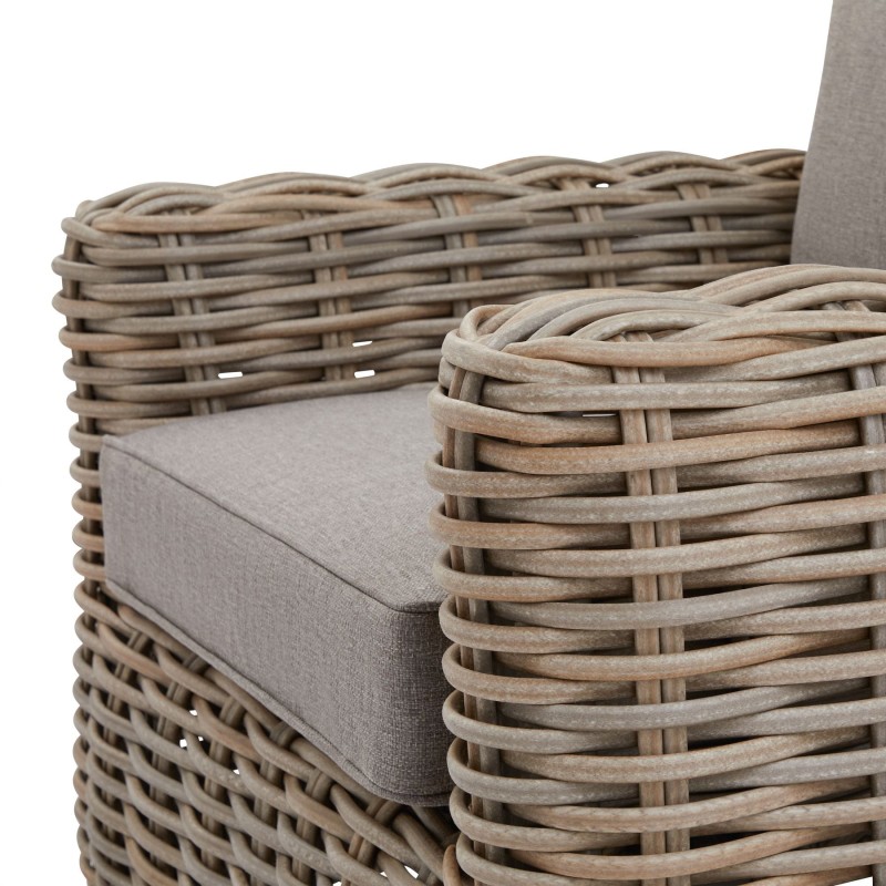 Zestaw mebli ogrodowych Bromley sofa fotele i stolik kawowy technorattan