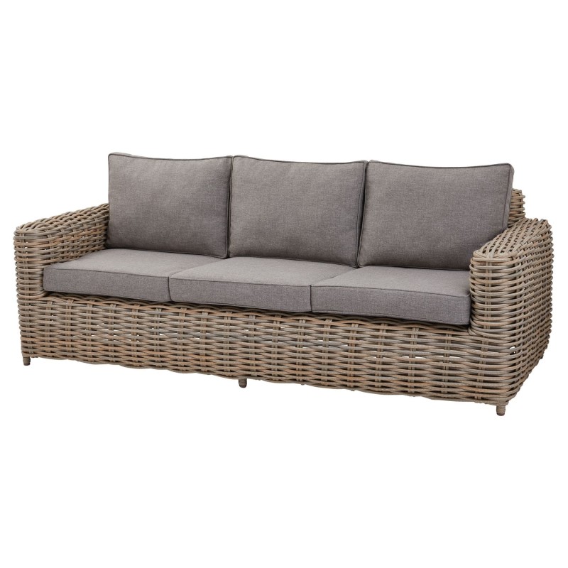 Zestaw mebli ogrodowych Bromley sofa fotele i stolik kawowy technorattan