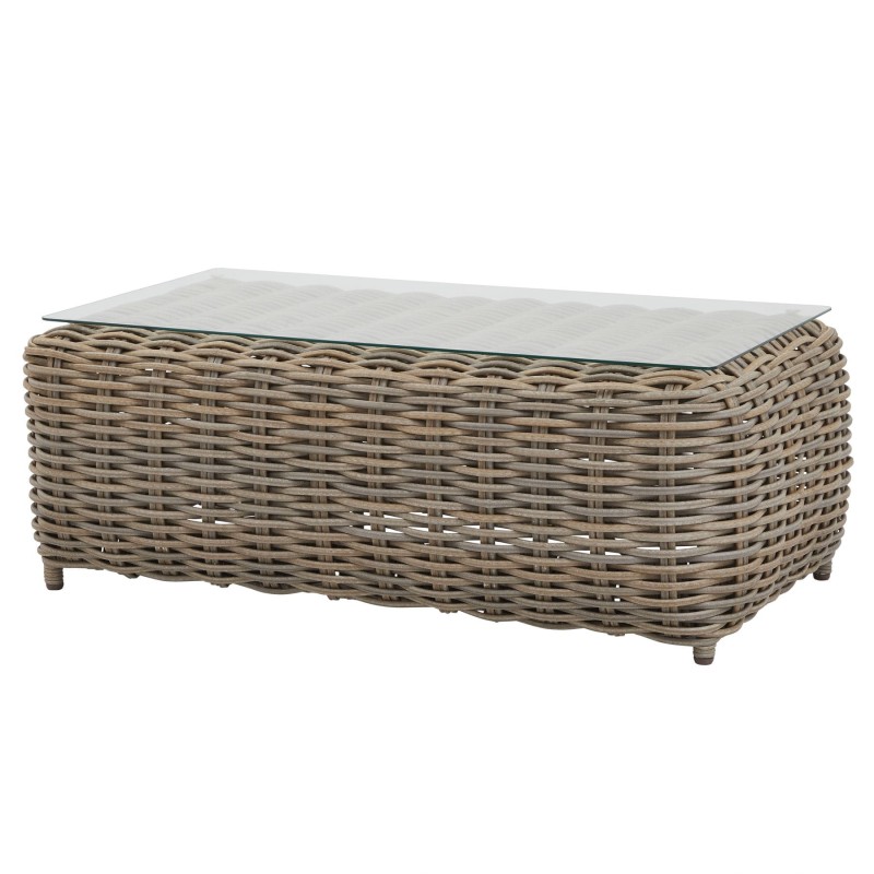 Zestaw mebli ogrodowych Bromley sofa fotele i stolik kawowy technorattan