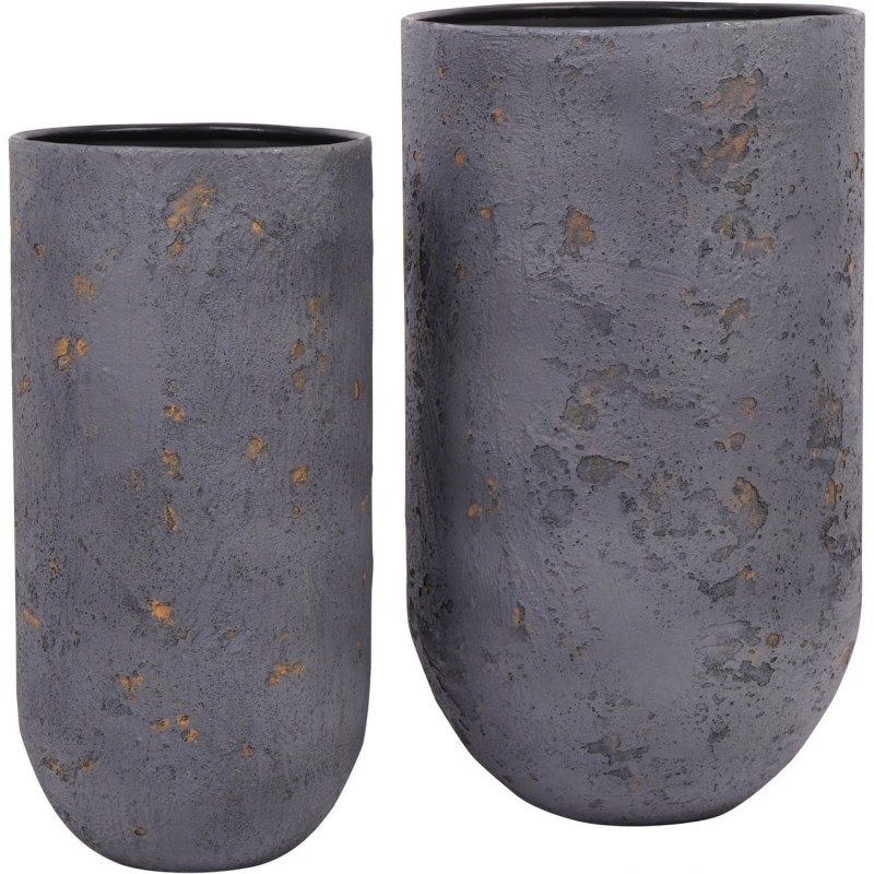 Wysokie donice metalowe do salonu o wysokości 50 cm